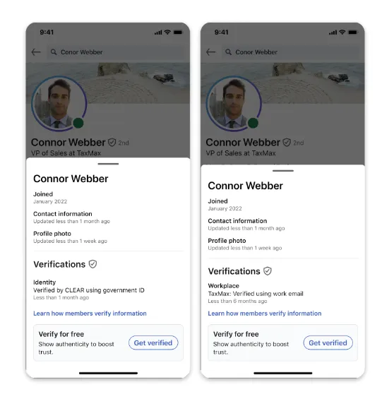 LinkedIn’s ID confirmation service using partners ID.me, Jumio, Onfido, CLEAR, and Persona is gaining momentum
