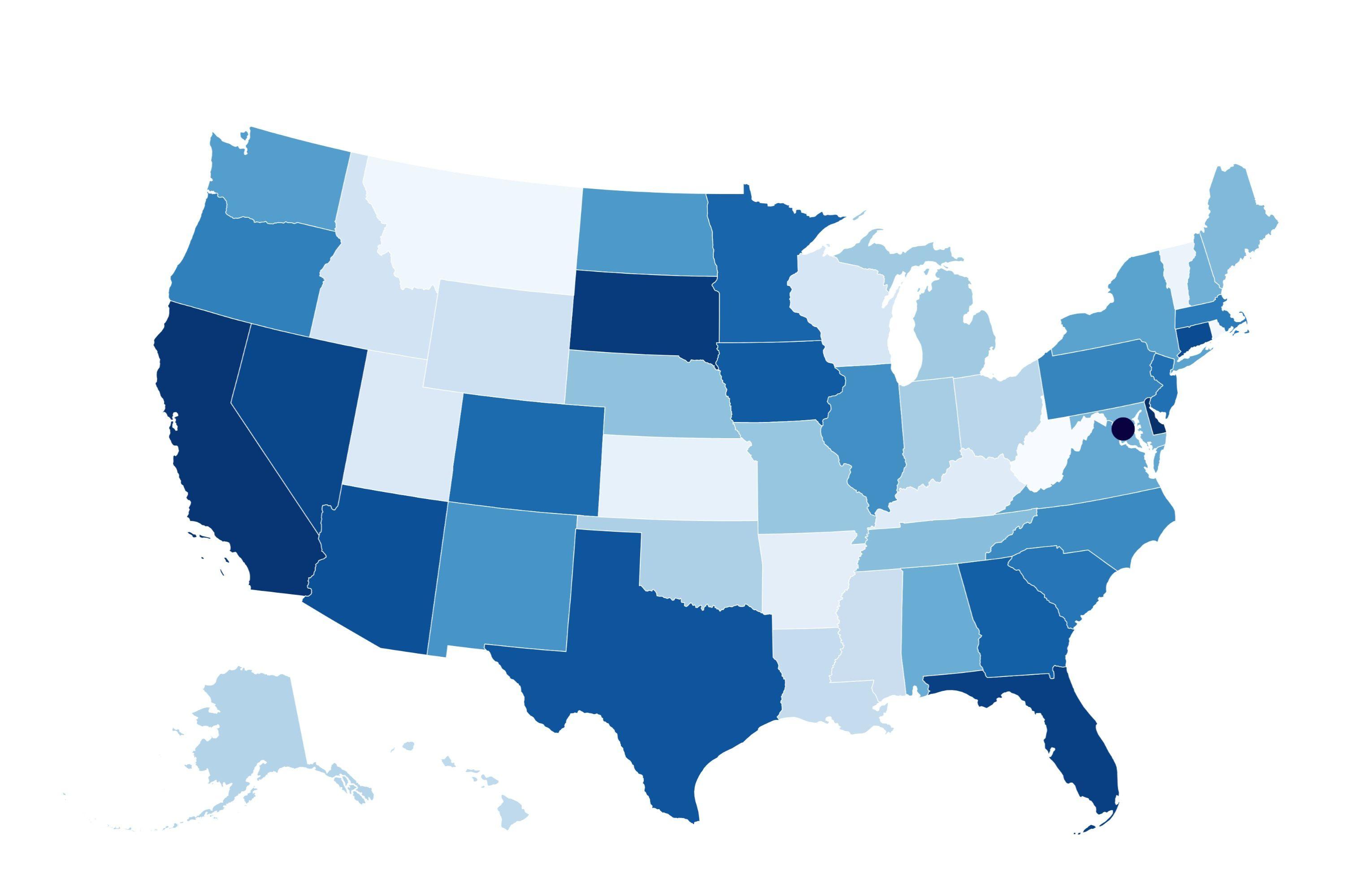 Map Shows US States Most Vulnerable to Identity Theft and Fraud In 2025